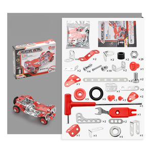 Jouet de construction <span class=keywords><strong>en</strong></span> métal, <span class=keywords><strong>puzzle</strong></span> DIY, voiture de course à construire, jouet à visser pour enfants, jeu d'intérieur - Product Image 2