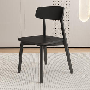 เก้าอี้รับประทานอาหารไม้สไตล์สแกนดิเนเวียน ดีไซน์ทันสมัย เฟอร์นิเจอร์บ้านพร้อมพนักพิง - Product Image 3