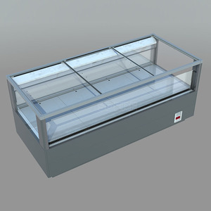 Nhiệt độ kép kính trượt ngực phẳng đảo tủ lạnh tủ lạnh - Product Image 1