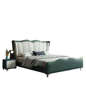 Thiết kế hiện đại Murphy giường giường với TV trong footboard Up-Bao da GIƯỜNG GỖ