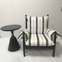 Fauteuil détachable et lavable, moderne, rouge et noir, style français, haut de gamme, pour salon, balcon, chaise de loisirs, confortable, durable, en bois massif