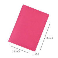 Accessoires de voyage, housse de passeport en PU couleur bonbon, vente en gros, cuir, plusieurs emplacements pour cartes, porte-passeport avec logo personnalisé