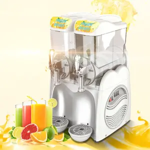 2 tankları ucuz fiyat ticari soğuk içecek dağıtıcı Granita Slush buz makinesi Slush makinesi satılık