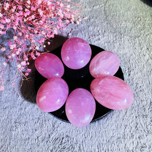 Œufs en quartz rose de qualité supérieure en gros, cristaux de guérison haute énergie – Idéaux pour la décoration et les cadeaux réfléchis, cadeaux de Pâques - Product Image 2