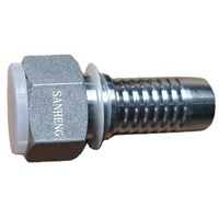 Carbone acier inoxydable filetage femelle métrique 24 cône joint une pièce hydraulique sertissage tuyau tube raccords connecteur 20411