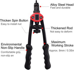 Kit d'outils à rivets manuels en acier avec mandrins M3 M4 M5 <span class=keywords><strong>M6</strong></span> M8 pour l'installation de tôles - Product Image 3