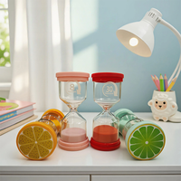 Minuteur en forme de sablier pour enfants, ornement de bureau créatif, 3/8/16/30 minutes pour manger et se brosser les dents