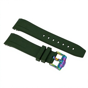 Bracelet de montre SKX007 en caoutchouc vulcanisé vert avec boucle solide, trous de 1,8 mm et 2,5 mm, largeur de 22 mm - Product Image 5