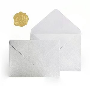 Tùy Chỉnh <span class=keywords><strong>5x7</strong></span> Thẻ Phong Bì V Flap Sang Trọng Gửi Thư Phong Bì Đám Cưới Phong Bì Với Vàng Dán Cho Lời Mời Bé Tắm - Product Image 1