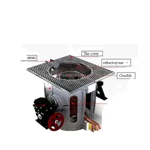 QIngdao 200kg iron steel induction melting furnace for steel iron cooper aluminum induction melting furnace