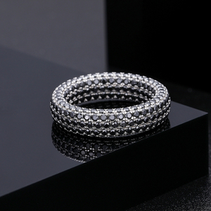 Rock Heren Sieraden Hiphop Echt 925 Sterling Zilver Volledig Zwart Vvs Moissanite Diamant Iced Out Stempel Vinger Ring Voor Vrouwen Man - Product Image 2