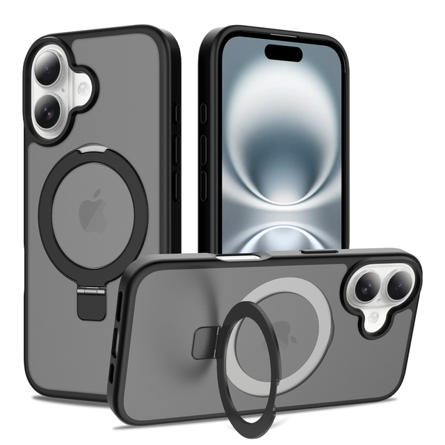 Luxury Trendy Designer Brand Customized Phone Case with 360 Magnetic Wireless Charging Metal Ring for iPhone 16 Plus 17 Pro Max