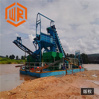 Chaîne de godets Diamant 90 Godet Drague en or Machine minière industrielle Navire de dragage utilisé en Tanzanie