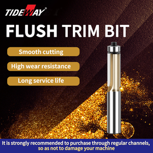 Zlc0201 đôi sáo mẫu mẫu Bộ định tuyến bit Carbide nghiêng bóng cuối mang hướng dẫn khoan bit mặt Mill loại tuôn ra TRIM - Product Image 2