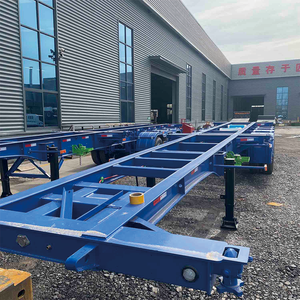 Semi-remorque squelette porte-conteneurs 3 essieux 40 pieds, galvanisée à chaud, traitement antirouille, pour transport routier toutes saisons - Product Image 3