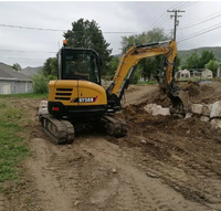 Mini-excavatrice compacte SY50U pour travaux en espace restreint