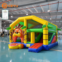 Château gonflable Ceyu, aire de jeux gonflable, toboggan lion, thème jungle, vente directe usine, pour fêtes d'enfants en extérieur, taille personnalisée