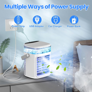 Ventilador Enfriador Superior de 400 ml, 2 en <span class=keywords><strong>1</strong></span>, Humidificador y Ventilador de Aire, 3 Velocidades, Temporizador de 2/4 Horas, con Luces de 7 Colores - Product Image 4