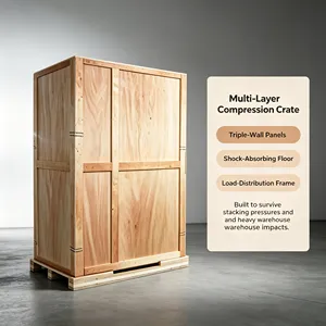 Port Lifting Special Plywood Wooden <b>Crate</b> Refrigeration Unit Complete Export Multi Layer Buffer Pressure Resistant Case - Product Image 6