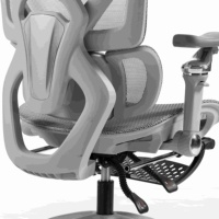 Chaise de bureau ergonomique de luxe pour cadres, dossier haut en maille véritable, inclinable et pivotante, pour bureau à domicile