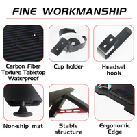 140cm R-Forme Personnalisé OEM Simple PC Bureau De Jeu Extensible En Métal Rouge Table D'ordinateur pour Esports Gamers Usine En Gros