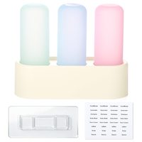 Distributeur de shampoing en silicone rechargeable, durable et étanche avec pompe, design écologique pour salle de bain et lotion