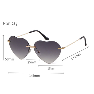 <strong>Pink</strong> Metal Heart Sunglasses Lentes De Sol Rimless Women Colorful <strong>Party</strong> Sun <strong>Glasses</strong> - Product Image 6