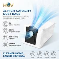 Kantong Debu Pengganti untuk Robot Vacuum Cleaner HNW, Cocok untuk Dreame L10s Pro Ultra Heat X40, Suku Cadang