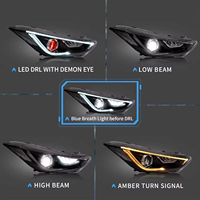 Phares LED VLAND Demon Eyes compatibles avec Hyundai Elantra 2012-2015 et Coupé 2013 2014, nécessitent des ampoules D2H/D2S (NON incluses)