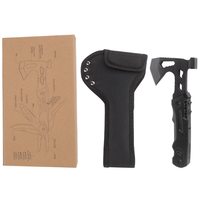 Outil de survie multifonction 13-en-1 pour l'extérieur, hache, marteau, pinces coupantes, outil utilitaire, revêtement noir antirouille