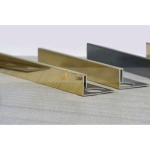 JYFMETAL LL388 Perfil de Acero Inoxidable para Bordes, Accesorios Decorativos para Azulejos, Garantía de 5 Años, Diseño Contemporáneo para Azulejos de Pared - Product Image 1