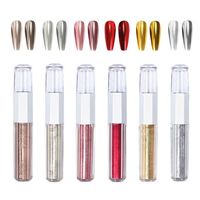 Effet pigment liquide chrome magique transparent de qualité cosmétique pour ongles