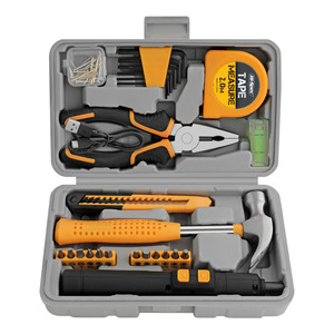 Home Maintenance <b>Tool</b> Set With Electric Screwdriver Hammer Pliers Tape Measure 3.6V Lithium Battery Hard <b>Case</b> Storage - Product Image 1