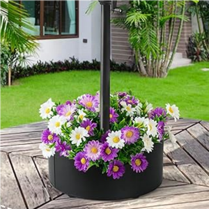 Macetas de medio círculo con agujero para paraguas, macetas de flores, Macetas, contenedor para interior, exterior, jardín, plantas caseras - Product Image 1