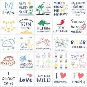 ชุดเซ็ท25ชิ้นแบบนำกลับมาใช้ใหม่ได้พิมพ์ลายสัตว์ผสมสำหรับชุดอาบน้ำเด็ก - Product Image 1