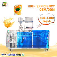 Ligne d'emballage de jus de fruits frais entièrement automatique, machine de remplissage de jus de noix de coco, machine de remplissage de jus de citron, machine de scellage