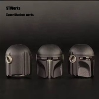 Mandalorian Titanlegierung CNC-gefräste Star Wars Messer-Anhänger-Perlen mit Broaching-Armband- und Halsketten-Verbindern