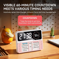 Layar LCD Digital Tiga-dalam-Satu: Jadwal, Pemeriksaan Jadwal Pelajar, Jam Alarm, Snooze, Lampu Latar, Timer Visual, Suhu