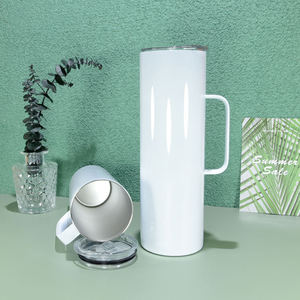 USA Lager Edelstahl Doppelwandiger Isolierter Sublimations-Becher mit Schiebedeckel und Strohhalm 12oz-40oz - Product Image 6