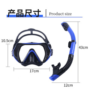 Set de Snorkel Asy con Máscara de Buceo Azul y Negra y Tubo de Respiración para Adultos, para Natación y Snorkel - Product Image 3