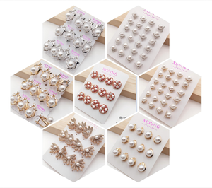 Joyería <span class=keywords><strong>XUPING</strong></span> al por Mayor, Juego de Aretes de Perlas con Incrustaciones de Diamantes de Imitación de Lujo para Mujer, Joyería de Moda, Aretes para Mujer - Product Image 5