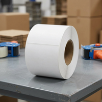 Rollo de Etiquetas Térmicas Directas Personalizadas de 80 mm x 60 mm, Impermeables, Duraderas, Autoadhesivas, con Código de Barras en Blanco para Punto de Venta en Minoristas y Almacenes