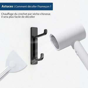 Gancho de Pared Autoadhesivo de Acero Inoxidable Resistente, Simple y Duradero, 8*8*8cm, Sin Necesidad de Taladrar, para Abrigos, Batas y Toallas - Product Image 5