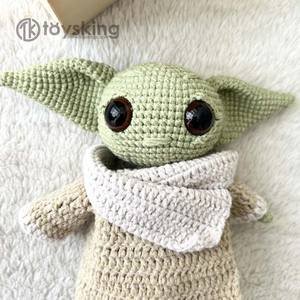 Peluche artisanale au crochet Baby <span class=keywords><strong>Yoda</strong></span> – Figurine douce inspirée de l'enfant, adorable cadeau de collection extraterrestre pour les fans - Product Image 4