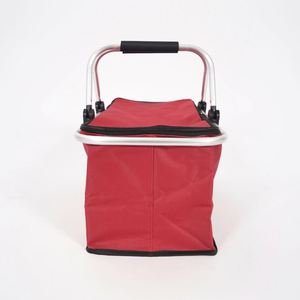 Panier de courses pliable portable pour l'extérieur, boîte de rangement rectangulaire isolée avec couvercle pour le camping et les pique-niques - Product Image 4