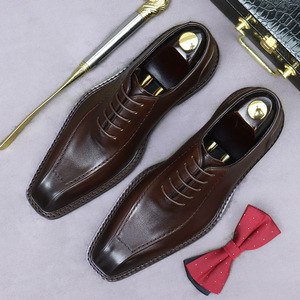 2026 Spring New Style Best-Selling Fashion Business Formal Men's Leather <b>Shoes</b> with Lace-up Design Classic Leather <b>Shoes</b> - Product Image 6