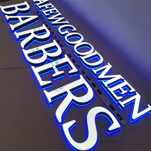 Panneau d'affichage extérieur personnalisé illuminé par LED Nom de boutique avant en aluminium Lettres lumineuses 3D pour salon de coiffure - Product Image 3