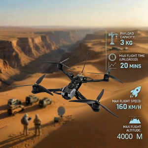 Vente directe d'<span class=keywords><strong>usine</strong></span>, drone de course FPV de 7 pouces avec batterie LiPo 6S 8000mAh, ensemble de deux pièces, kit de drone avec portée de vol de 10 km - Product Image 3