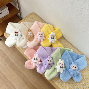 Penjualan Terbaik kartun anak-anak boneka syal bulu ekstra hangat & lembut musim dingin leher hangat untuk bayi & anak-anak - Product Image 1