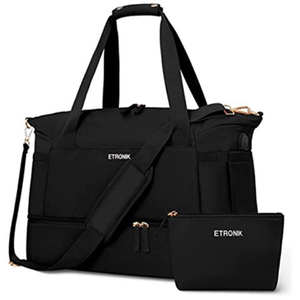 Custom 2 in 1 Duffle <b>Bags</b> Carry on <b>Overnight</b> Weekend Sports Gym Travel <b>Bag</b> Wholesale and Usb <b>Leather</b> Duffel <b>Bag</b> - Product Image 1